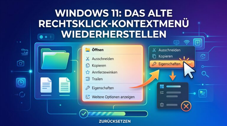Windows 11: Das alte Rechtsklick-Kontextmenü wiederherstellen